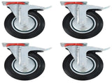 Swivel Casters with Double Brakes 4 pcs 200 mm 143455