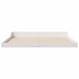 Bed Frame White 180 x 210 cm Solid Pine Wood 873359