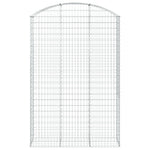 Arched Gabion Basket 150x50x220/240 cm Galvanised Iron 153461