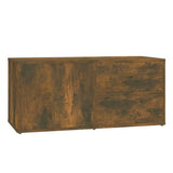 TV Cabinet Smoked Oak 80x34x36 cm Engineered Wood 815495