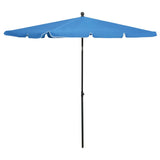 Garden Parasol with Pole 210x140 cm Azure Blue 315550
