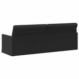 3 Seater Sofa Black 220 x 81 x 82 cm Fabric 42041141