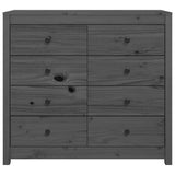 Side Cabinet Grey 100x40x90 cm Solid Wood Pine 821771
