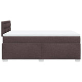 Box Spring Bed with Mattress Dark Brown 120x190 cm Fabric 3285844