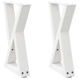 Coffee Table Legs 2 pcs White 28x cm Steel 4012697