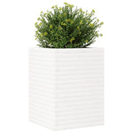 ZNTS Garden Planter White 50x50x68.5 cm Solid Wood Pine 3282465