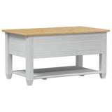 Coffee Table with Drawer White 85 x 50 x 45 cm Solid Pine Wood 42024940
