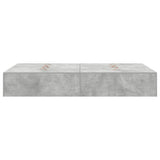 Storage Bed Frame Concrete Grey 120 x 190 cm Engineered Wood 3335424