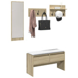 4 Piece Hallway Furniture Set Sonoma Oak Engineered Wood 847921
