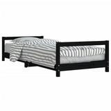 Kids Bed Frame Black 90x190 cm Solid Wood Pine 834404