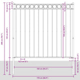 Fence Element ASSEN White 170 x 200 cm Steel 42003925