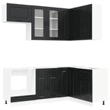 Kitchen Unit KALMAR 8 pcs Black Engineered Wood 3438448