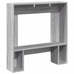 ZNTS Fireplace Surround Grey Sonoma 81x18x82 cm Engineered Wood 854603