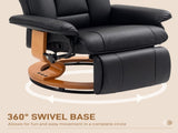 Faux Leather Recliner Chair - Black T3398P343490