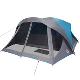 Family Tent Cabin 6-Person Blue Waterproof 94638