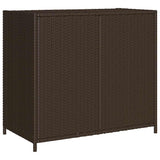 Garden Storage Cabinet Brown 83x45x76 cm Poly Rattan 365544