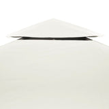 Gazebo Canopy Cream White Polyester, PVC coated 3x3 metres 40874