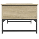ZNTS Coffee Table Sonoma Oak 70x50x40 cm Engineered Wood and Metal 845372