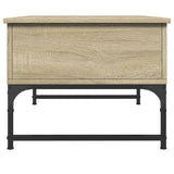 ZNTS Coffee Table Sonoma Oak 70x50x40 cm Engineered Wood and Metal 845372
