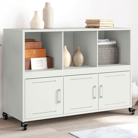 ZNTS Sideboard White 100.5x39x72 cm Steel 846739