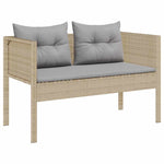 Garden Sofa Set 6 pcs Beige and light grey Poly Rattan 4104704