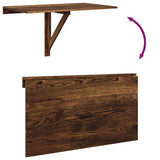 Folding Wall Table Smoked Oak 100x60x56 cm Engineered Wood 342650