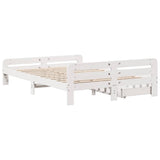 Bed frame without Mattress White 160x200 cm Solid Wood Pine 3309033