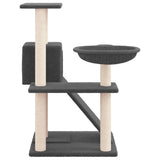 Cat Tree with Sisal Scratching Posts Dark Grey 82 cm 171668