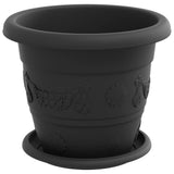 Plant Pots 24 pcs Black 22 x 18 cm Plastic 3403285