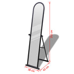 Free Standing Floor Mirror Full Length Rectangular Black 240579