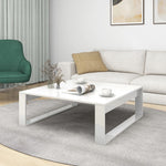 ZNTS Coffee Table High Gloss White 100x100x35 cm Engineered Wood 808636