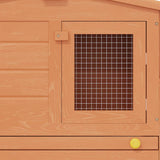 Large Rabbit Hutch Small Animal House Pet Cage with Roofs Wood 170163