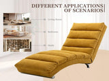 GOMYWAY Fabric Relaxation Chaise Lounge Chair, Full Body Support Fixed Recliner Sofa with Gentle W2678P389545