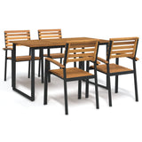 Garden Dining Set Natural Wood Solid acacia wood with an oil finish 3155398