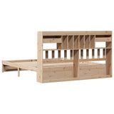 Bookcase Bed without Mattress 180x200cm Super King Solid Wood Pine 3322425