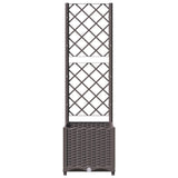Garden Planter with Trellis Brown 40x40x136 cm PP 318259