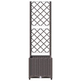ZNTS Garden Planter with Trellis Brown 40x40x136 cm PP 318259