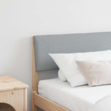 Upholstered Headboard Light Grey 180 cm Solid Pine Wood 879104