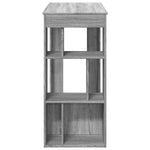 ZNTS Bar Table with Racks Grey Sonoma 102x50x103.5 cm Engineered Wood 854360