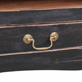 283901 TV Cabinet 120x30x40 cm Black Solid Mahogany Wood