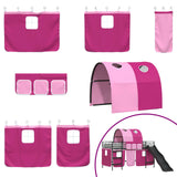 Kids'Loft Bed Frame Black and Pink 107 x 200 cm Metal 42020849