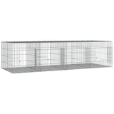 4-Panel Rabbit Cage 217x79x54 cm Galvanised Iron 171570