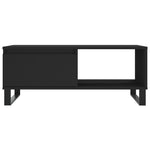 ZNTS Coffee Table Black 90x50x36.5 cm Engineered Wood 830573