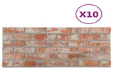 Wall Panels 10 pcs 100 x 50 cm Orange EPS Foam 42046092