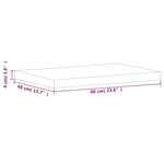 Table Top 60x40x4 cm Rectangular Solid Wood Beech 3188899
