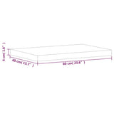 Table Top 60x40x4 cm Rectangular Solid Wood Beech 3188899