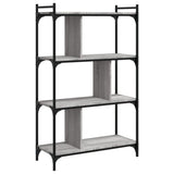 Bookcase 4-Tier Grey Sonoma 76x32x123 cm Engineered Wood 833938