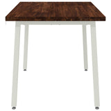 120 x 80 x 75 cm Solid Acacia Wood Dark Brown and White 937622