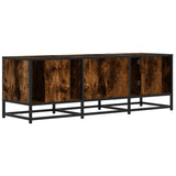 TV Cabinet Smoked Oak 120x35x41 cm Engineered Wood and Metal 848841