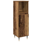 Bathroom Furniture Set with Door 3 pcs Old Wood Engineered Wood 3378513